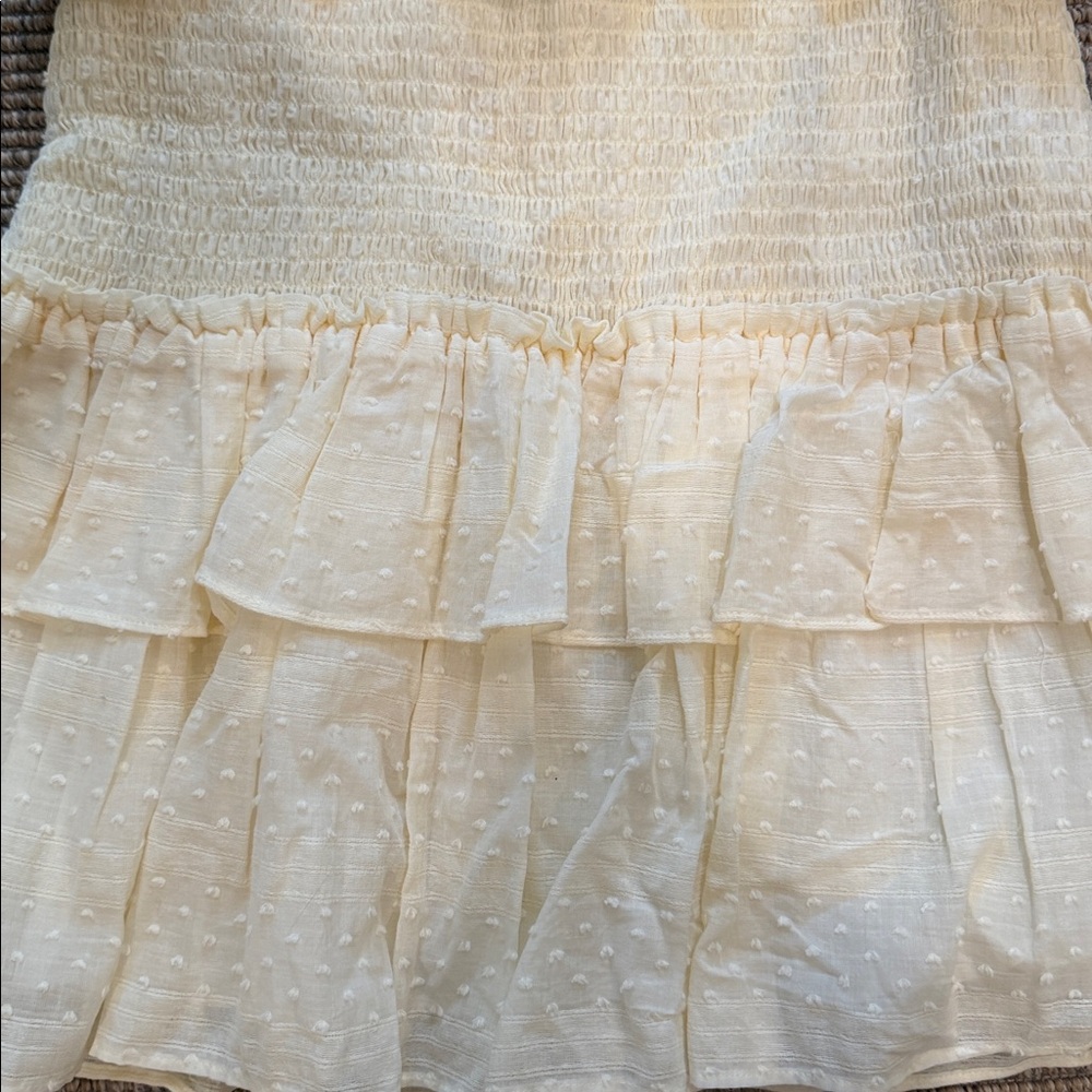 1. State Ruffle Mini Dress - Toasted Ivory, Small - Picture 6 of 7